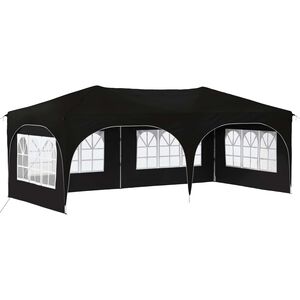 vidaXL Tenda per feste a pop-up Nero 575 x 288 x 245 cm Tessuto Oxford