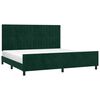 vidaXL Giroletto senza Materasso Verde Scuro 200x200 cm in Velluto
