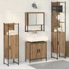 vidaXL Set di mobili per il bagno 4 pcs Marrone Legno multistrato