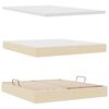 vidaXL Letto con contenitore e LED Crema 180 x 200 cm Poliestere