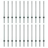 vidaXL Palo della recinzione 22 pcs Verde 120 cm Acciaio