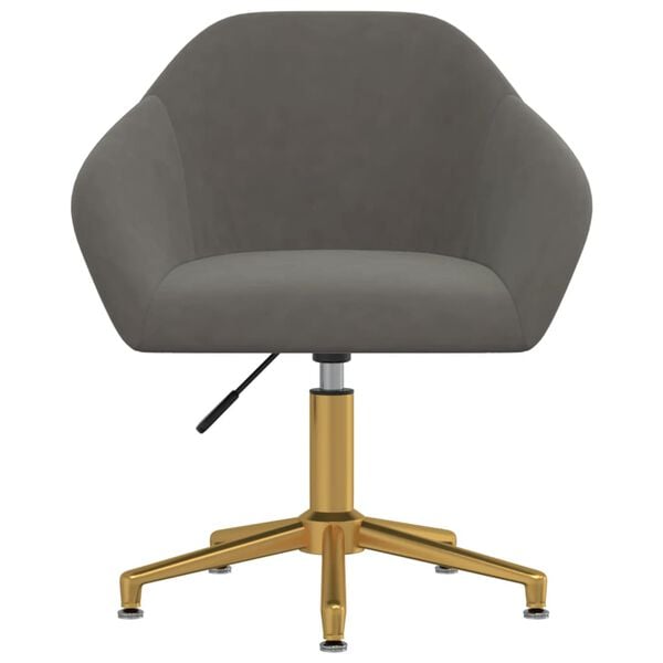 vidaXL Sedie da Pranzo Girevoli 6 pz Grigio Scuro in Velluto