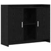 vidaXL Credenza Black Oak 98,5 x 33 x 80 cm Legno ingegnerizzato