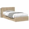 vidaXL Telaio del letto con storage Rovere Sonoma 100 x 200 cm