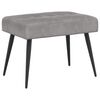 vidaXL Panchina con bottoni imbottiti Grigio Chiaro 60 x 40 x 45 cm