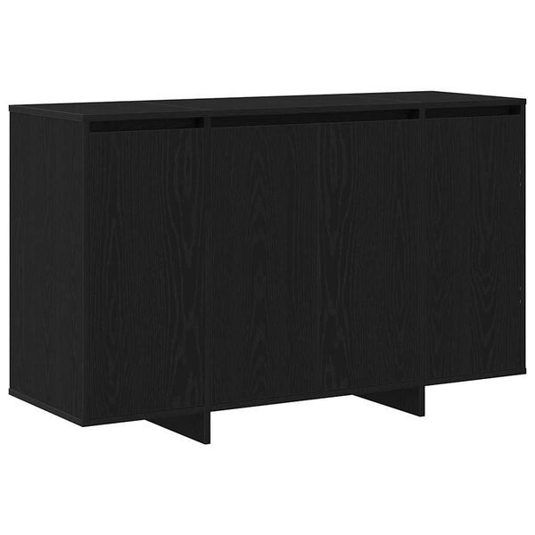 vidaXL Credenza Rovere nero 120 x 41 x 75 cm Legno multistrato