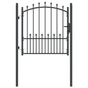 vidaXL Cancello della recinzione con punte EMMEN 100 x 100 cm