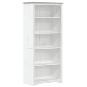 vidaXL Libreria BODO 5 Ripiani 82x40x173 cm Legno Massello Pino Bianco