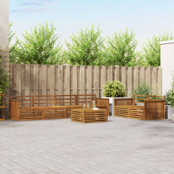 vidaXL Set di divani da esterno 7 pcs Naturale