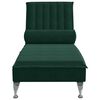 vidaXL Chaise Longue Massaggi con Capezzale Verde Scuro in Velluto