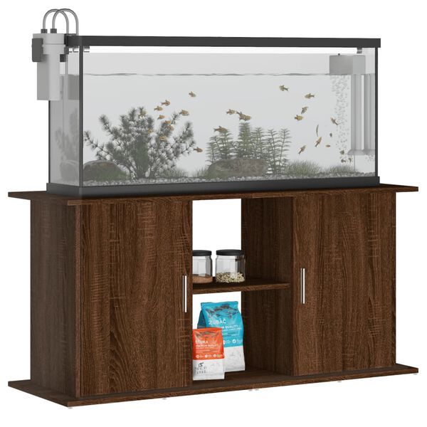 vidaXL Supporto Acquario 121x41x58 cm Legno Multistrato Rovere Marrone