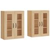 vidaXL Armadietti a Parete 2 pz Rovere Sonoma in Legno Multistrato