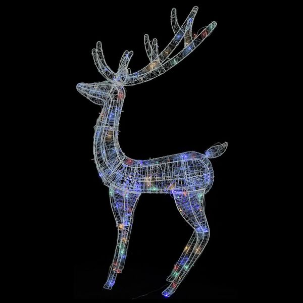 vidaXL Renne di Natale XXL in Acrilico 250 LED 180 cm Colorata