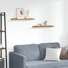 vidaXL Scaffale da parete 2 pcs Beige 60 x 9 x 3 cm Legno multistrato