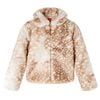 vidaXL Cappotto da Bambina in Pelliccia Sintetica Cognac 92