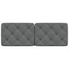 vidaXL Cuscino Testiera Grigio Scuro 140 cm in Tessuto