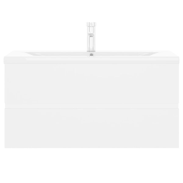 vidaXL Mobile con Lavabo Integrato Bianco in Legno Multistrato