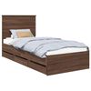 vidaXL Struttura del letto con cassetto Rovere Marrone 90 x 200 cm
