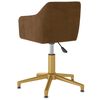 vidaXL Sedie da Pranzo Girevoli 2 pz Marroni in Velluto