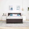vidaXL Letto box spring con materasso Marrone scuro 140 x 200 cm