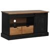 vidaXL Mobile Porta TV HALDEN con Anta Scorrevole Nero 110x40x60 cm
