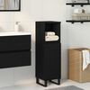 vidaXL Mobile da Bagno Rovere Nero 30 x 30 x 100 cm Legno multistrato