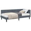 vidaXL Struttura Letto Angolare con Materasso 2 pcs Grigio Velluto