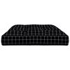 vidaXL Cuscino per Pallet Motivo a Quadri Nero 120x80x12 cm in Tessuto