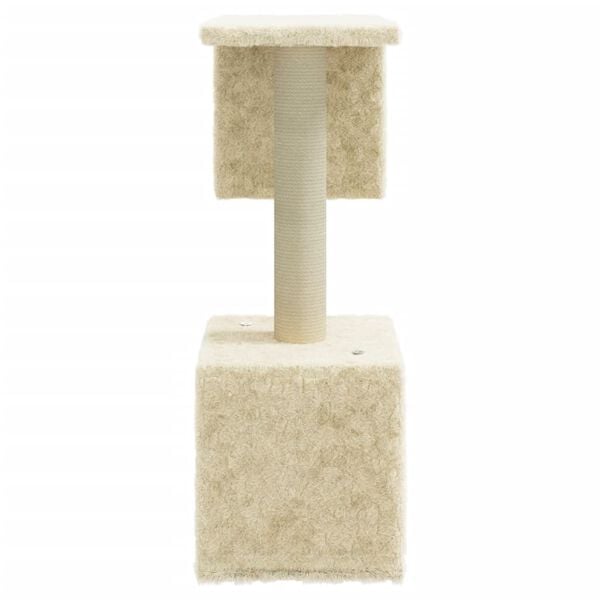 vidaXL Albero per Gatti con Tiragraffi in Sisal Crema 60 cm