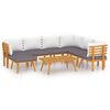 vidaXL Set Divani da Giardino 8 pz con Cuscini in Massello di Acacia