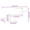 vidaXL Scaffale a Parete Bianco 104x15x49 cm in Legno Multistrato