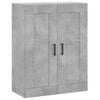 vidaXL Mobile a Parete Grigio Cemento 69,5x34x90 cm Legno Multistrato