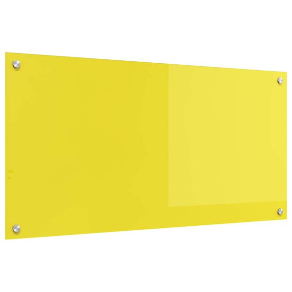 vidaXL Rivestimento da Cucina Giallo 100 x 50 x 0,6 cm vetro temperato