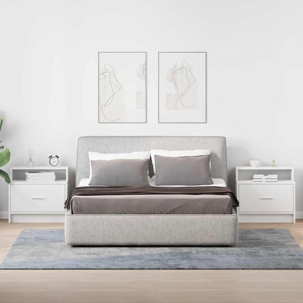 vidaXL Comodini con Cassetto 2 pz Bianco 51x31x47 cm