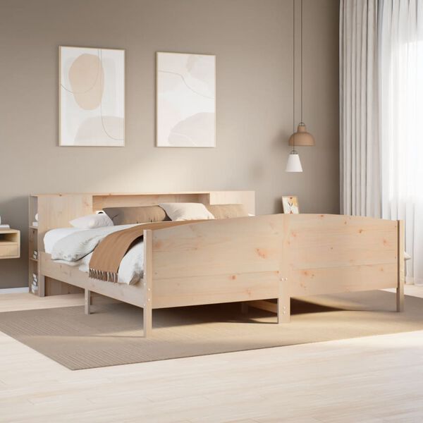 vidaXL Letto Libreria senza Materasso 180x200 cm in Legno di Pino