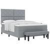 vidaXL Letto a molle con cuscino Grigio chiaro 140 x 190 cm Tessuto