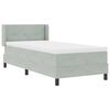 vidaXL Letto a molle con materasso Grigio chiaro 190 x 90 cm Velluto