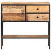vidaXL Credenza 85x30x80 cm in Legno Massello di Mango Grezzo