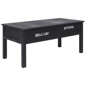 vidaXL Tavolino da Salotto Nero 100x50x45 cm in Legno