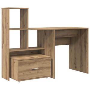 vidaXL Scrivania Rovere artigianale Legno ingegnerizzato