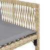 vidaXL Set Pranzo da Giardino 11 pz con Cuscini Beige Misto Polyrattan
