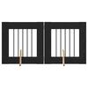 vidaXL Cancello per cani con supporti 2 pcs Rovere Nero 60 x 60 cm
