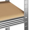 vidaXL Scaffali Resistenti 5 Ripiani 3pz Argento Acciaio e Multistrato