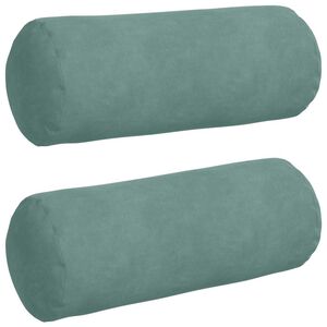 vidaXL Cuscini a rullo 2 pcs Verde Mare &Oslash; 15 x 40 cm Tessuto in Cords