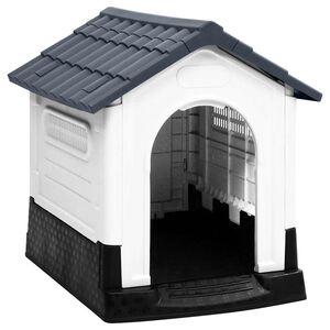 vidaXL Cuccia per cani grigia 57x68x66 cm in polipropilene