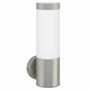 vidaXL Lampada da Parete Esterna Argento 12 x 8,5 x 27 cm