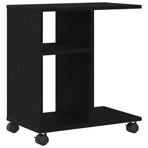 vidaXL Tavolo da Finestra Rovere nero 50 x 30 x 55 cm