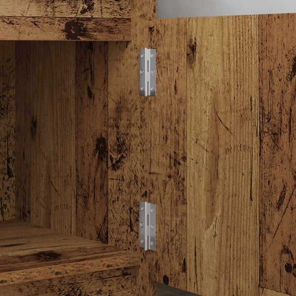 vidaXL Cerniera Tinta unita 2 pcs Argento 58 x 35 x 1 mm Acciaio