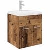 vidaXL Mobile da Bagno con Lavabo Integrato e Rubinetto Legno Antico