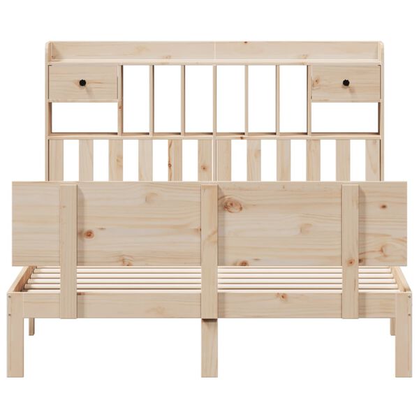 vidaXL Letto Libreria senza Materasso 160x200 cm in Legno di Pino